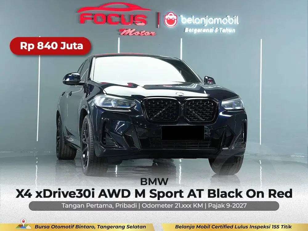 [ AWD - LOW KM 21RB ] BMW X4 X 4 xDrive30i M Sport AT 2022/2023
