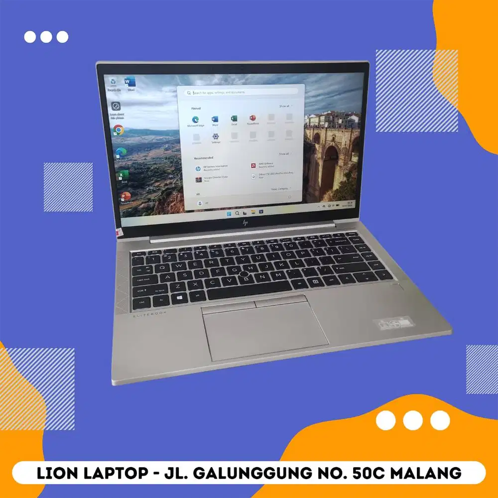 RAM 16GB Ryzen 5 SSD 256GB Slim Alumium HP Elitebook 845 G7 [17|08]