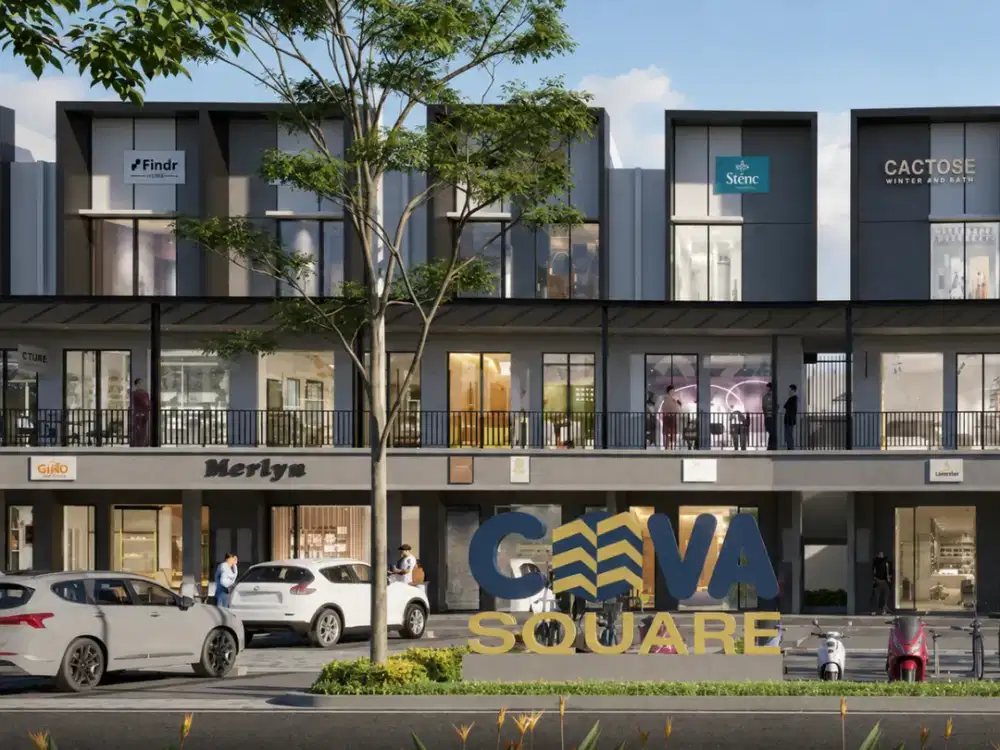 Ruko Cova Square 3lt 4,5x14 Parkir On Street Hadap Boulevard Harapan Indah