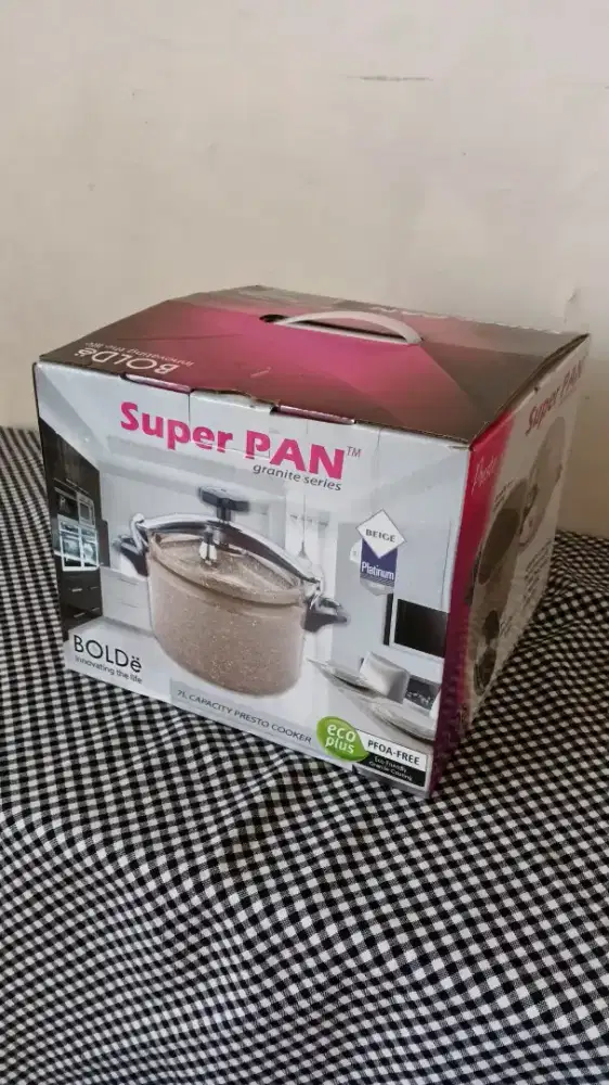 Bolde Super Pan Presto Cooker 7L Granite, Boleh Nego