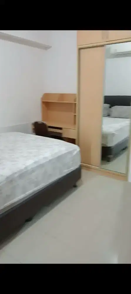 Apartemen studio dengan luas ruangan terbesar yg ada. Di lantai dasar,
