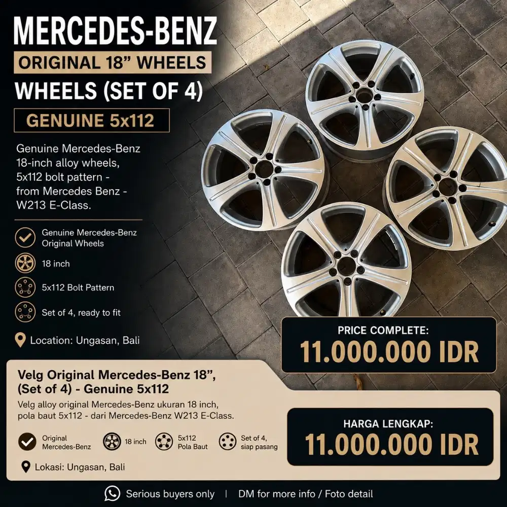 Velg OEM Mercedes Benz E Class W213, R 18, PCD 5x112