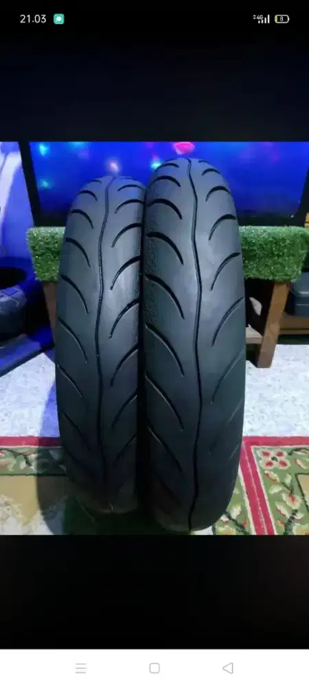 Sepasang ban maxxsis diamond ukuran 90/90-80/90-14