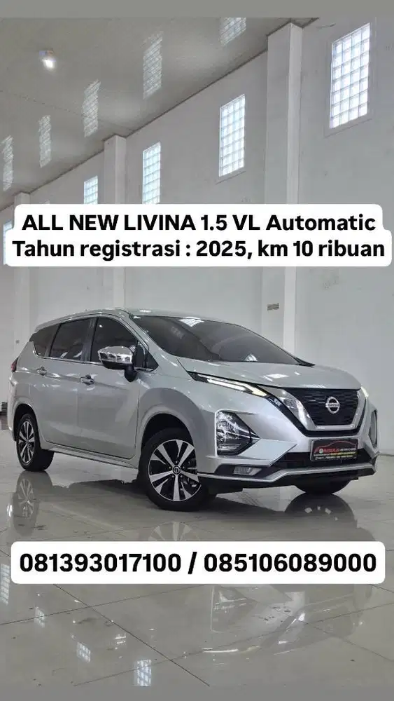 km 10 rb an, ALL NEW LIVINA 1.5 VL Automatic
Tahun reg : 2025, plat AD