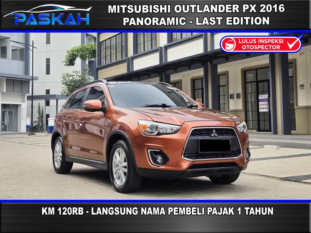 PANORAMIC GANJIL Km=121rb RECORD MITSUBISHI OUTLANDER PX 2016 PASKAH
