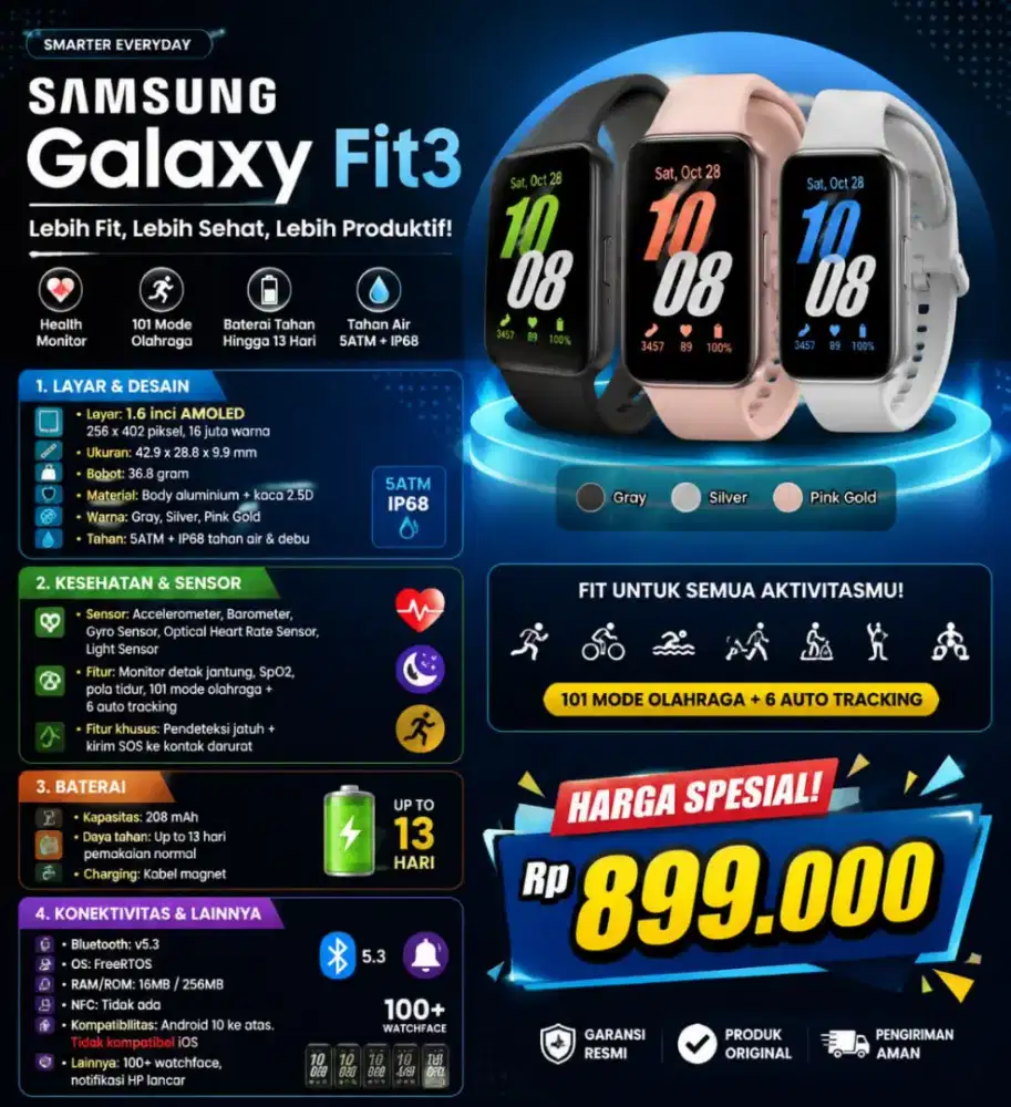 Smartwatch Galaxy Fit3