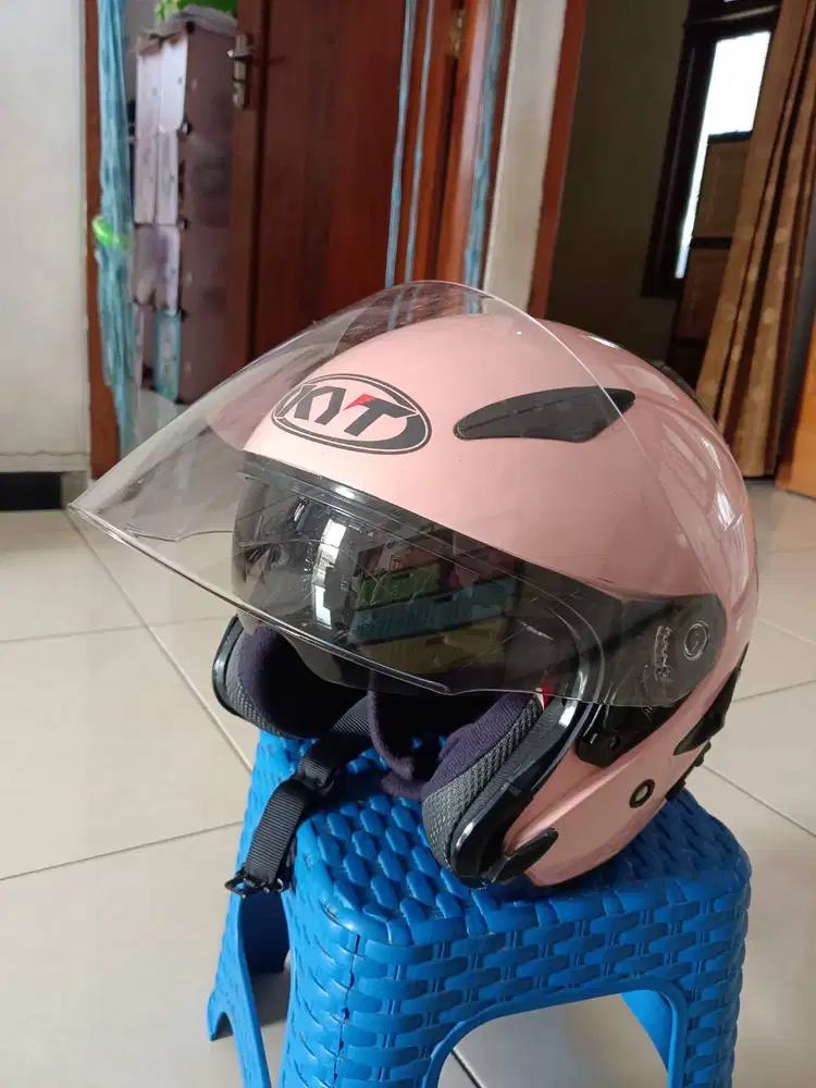PreLoved HELM ORI KYT GALAXY FLAT R WARNA PEACH PINK