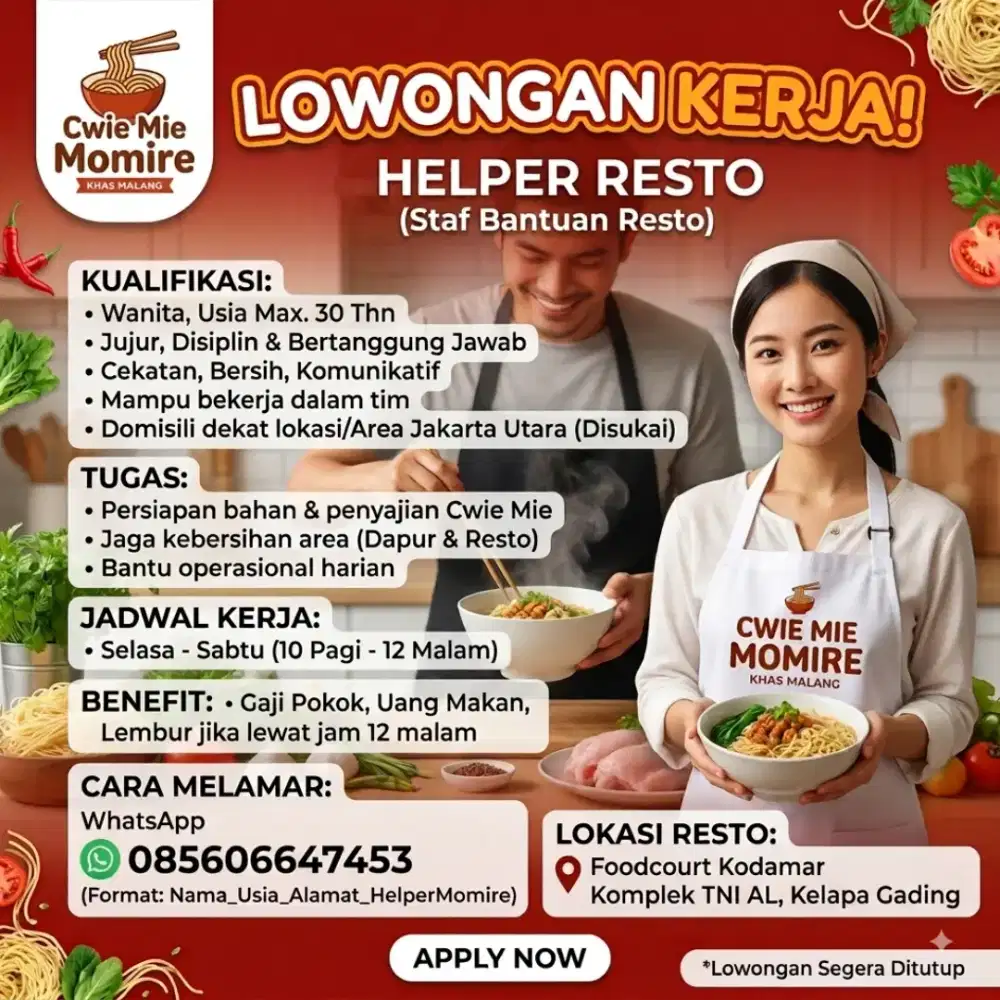 Lowongan Kerja Helper