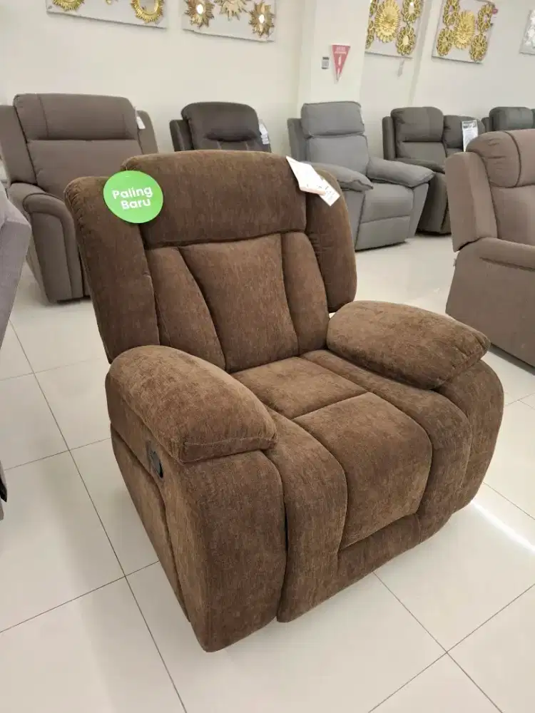 Sofa Rocking Goyang Recliner Coklat