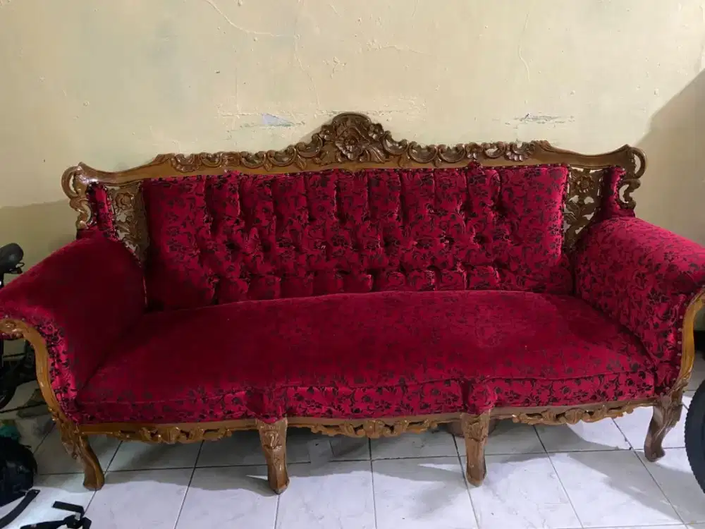 Kursi Sofa kayu jati