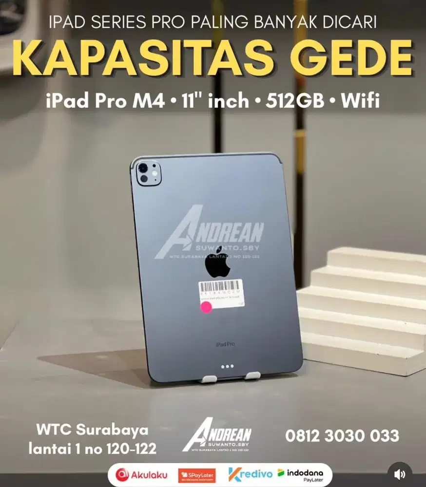 Second ipad pro m4 11inch wifi only 512gb uc