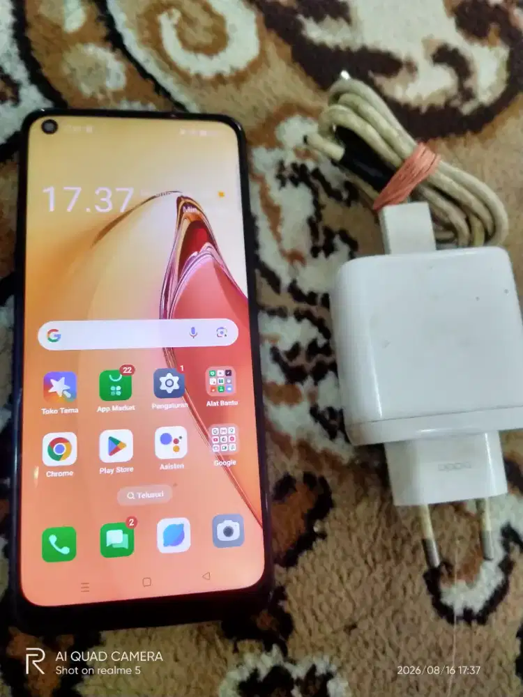 Oppo Reno 8 (8+8/256) HP cas normal semua cuman FP off.NFC PASS