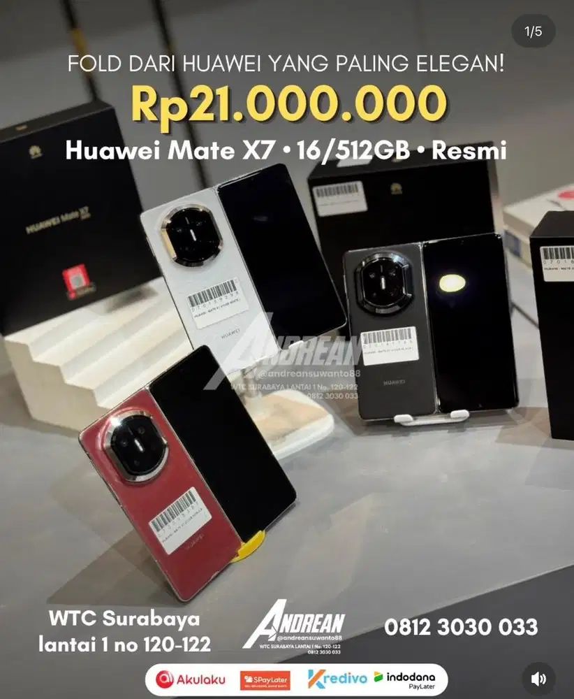 Second huawei mate x7 16/512gb resmi