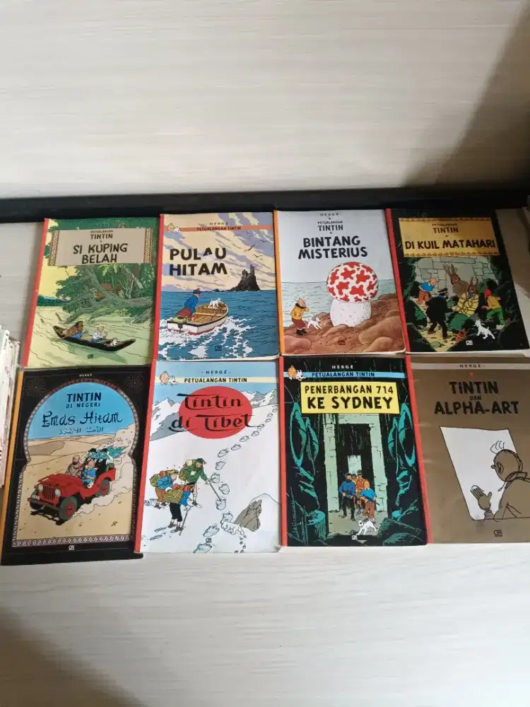 JUAL 8 KOMIK TINTIN ORIGINAL GRAMEDIA – KOLEKSI LAMA