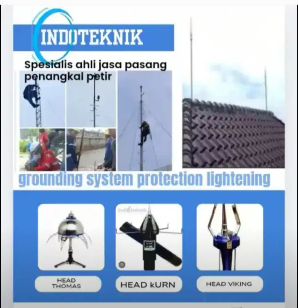 Teknisi ahli jasa pasang anti penangkal petir dan grounding mesin