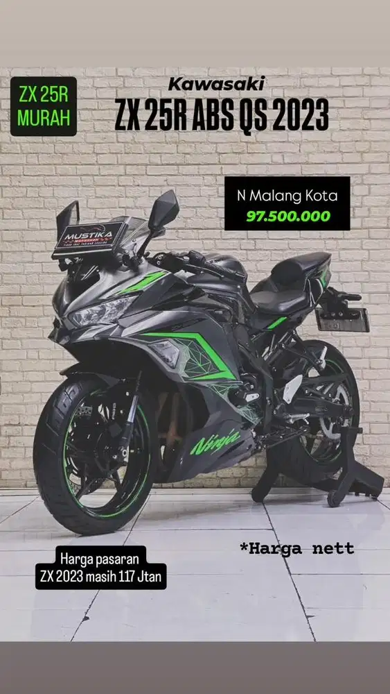 KAWASAKI ZX-25R ABS QS 2023 | KM 27RB | PLAT N MALANG