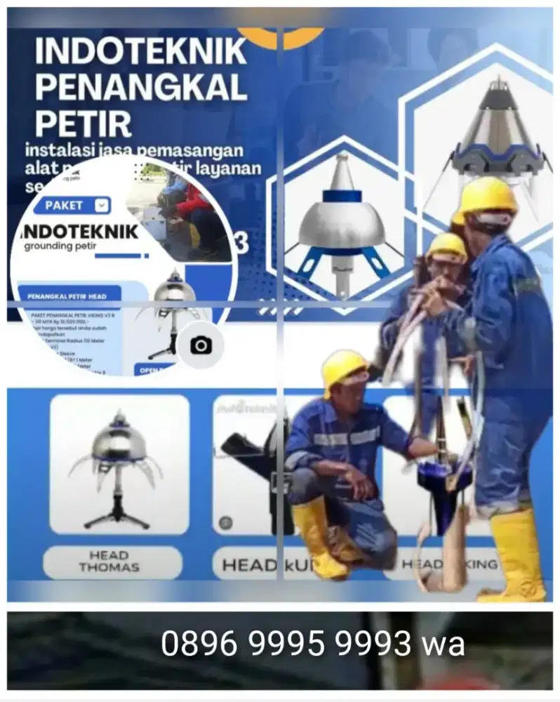 Teknisi ahli jasa pasang anti penangkal petir dan grounding mesin