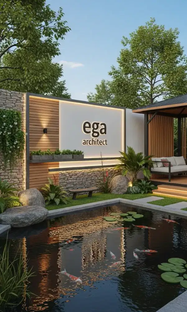 Taman outdoor jasa arsitek modern serang