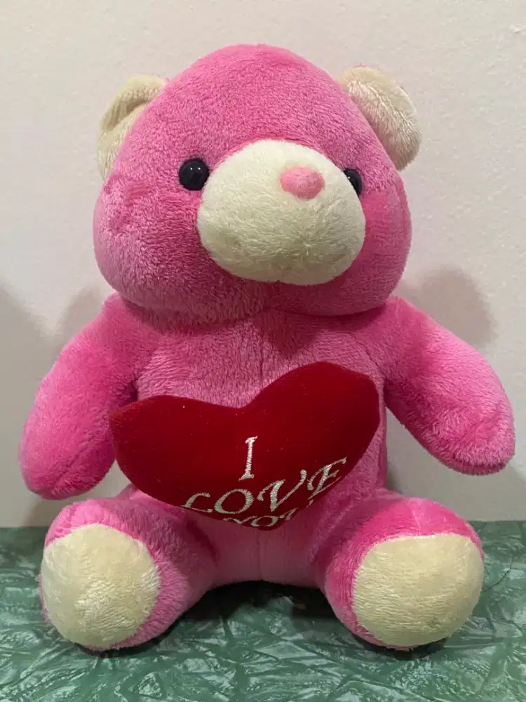 Boneka Pink Bear I Love You
