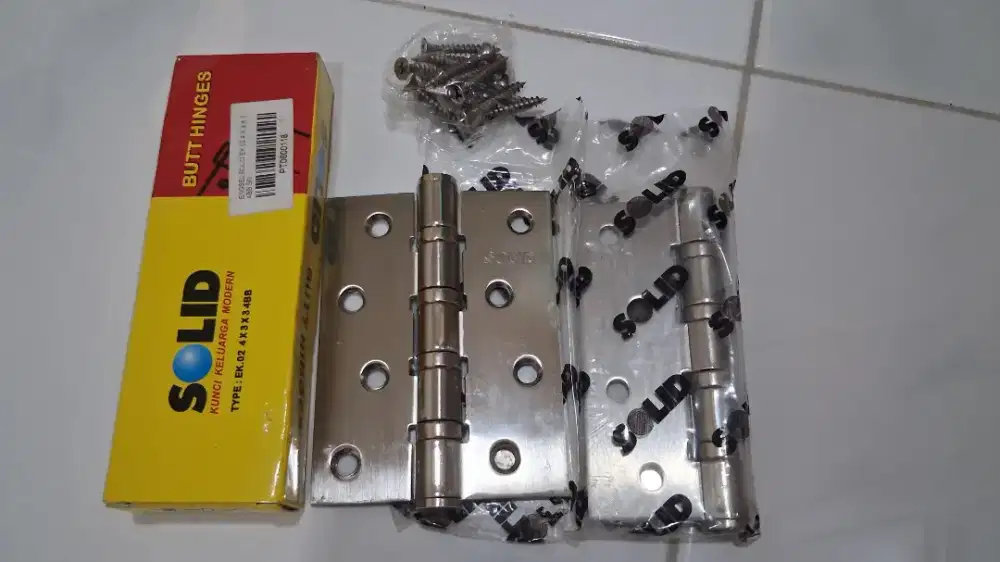 Engsel Pintu Ek 02BB 4 inch Solid Besi Chrome