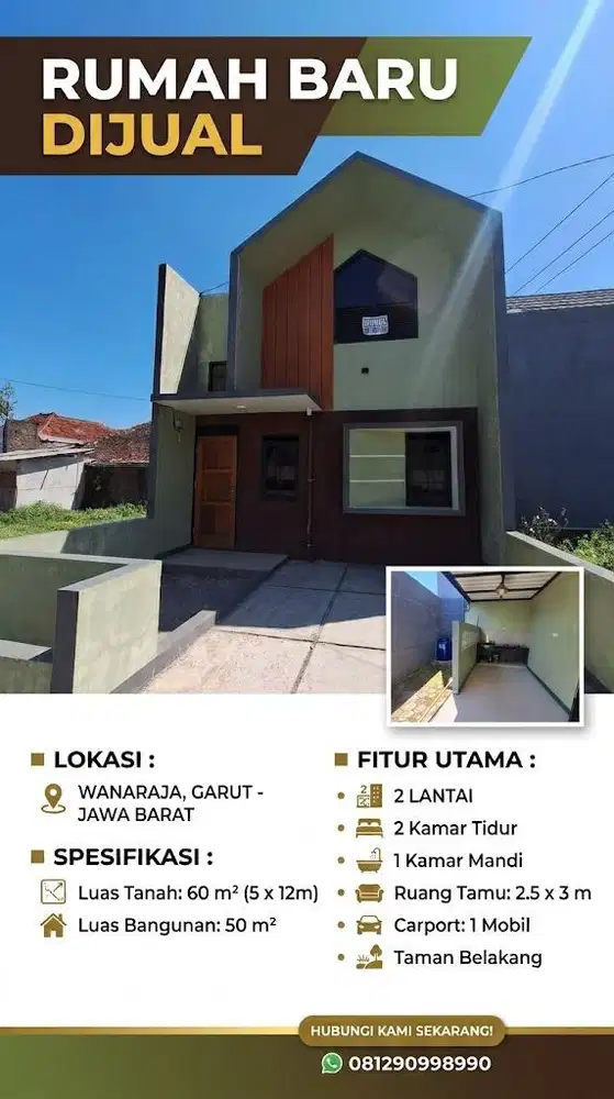 Dijual Rumah Baru di Wanaraja Garut