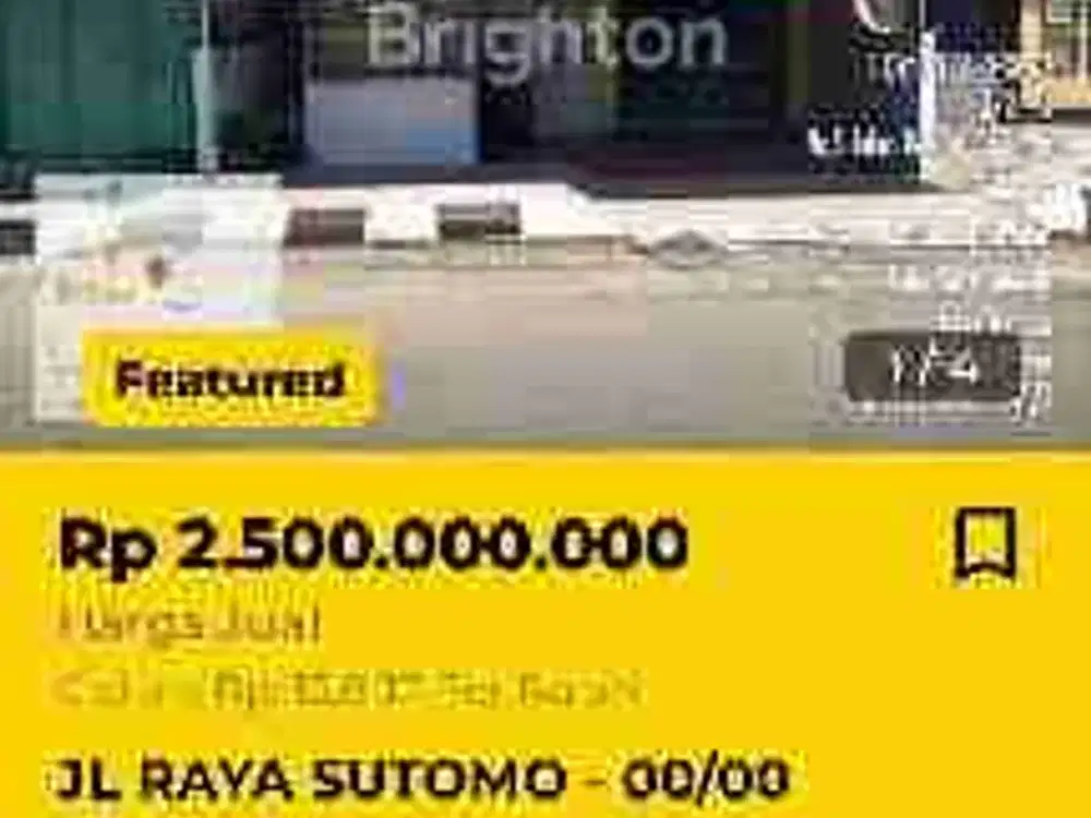 Rumah Di jual Di Jln Sutomo