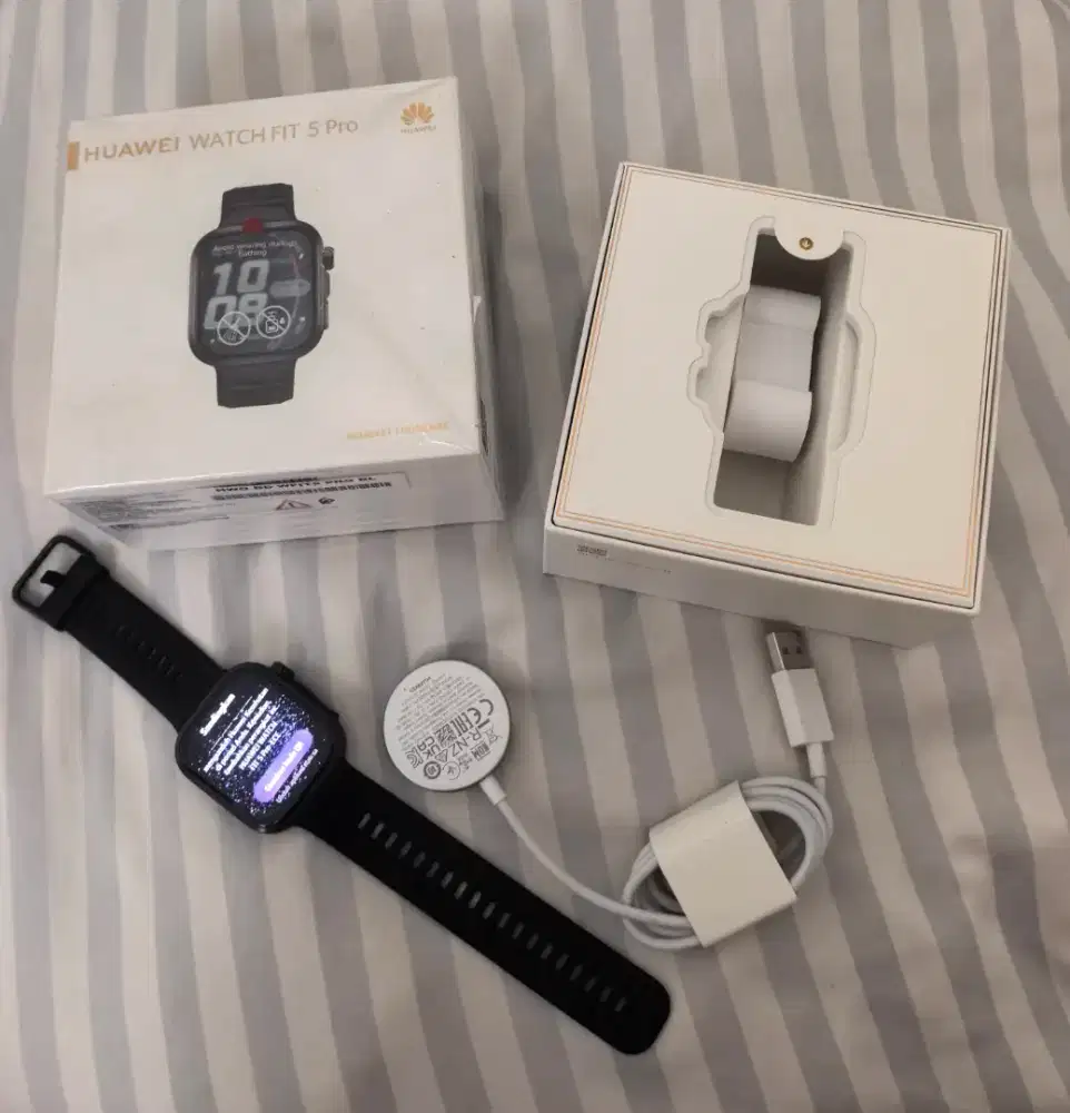 HUAWEI WATCHFIT 5 PRO BLACK MASIH MULUS NO MINUS