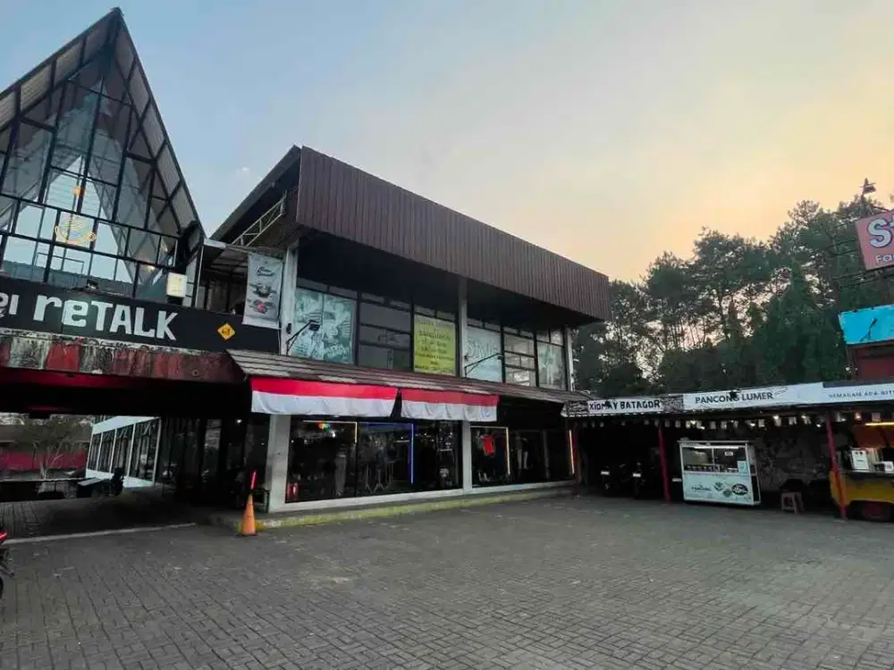 di jual tanah+bangunan murah di jalan raya puncak