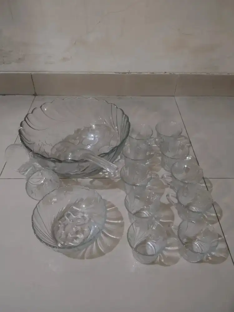 1 set Mangkok Gelas Kaca