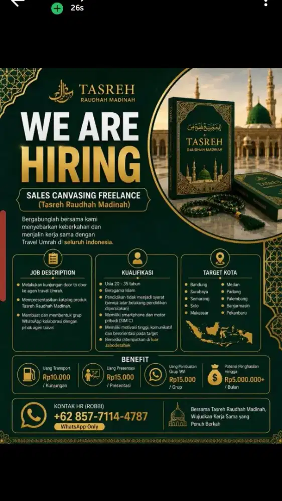 Sales Canvasing Travel Umroh