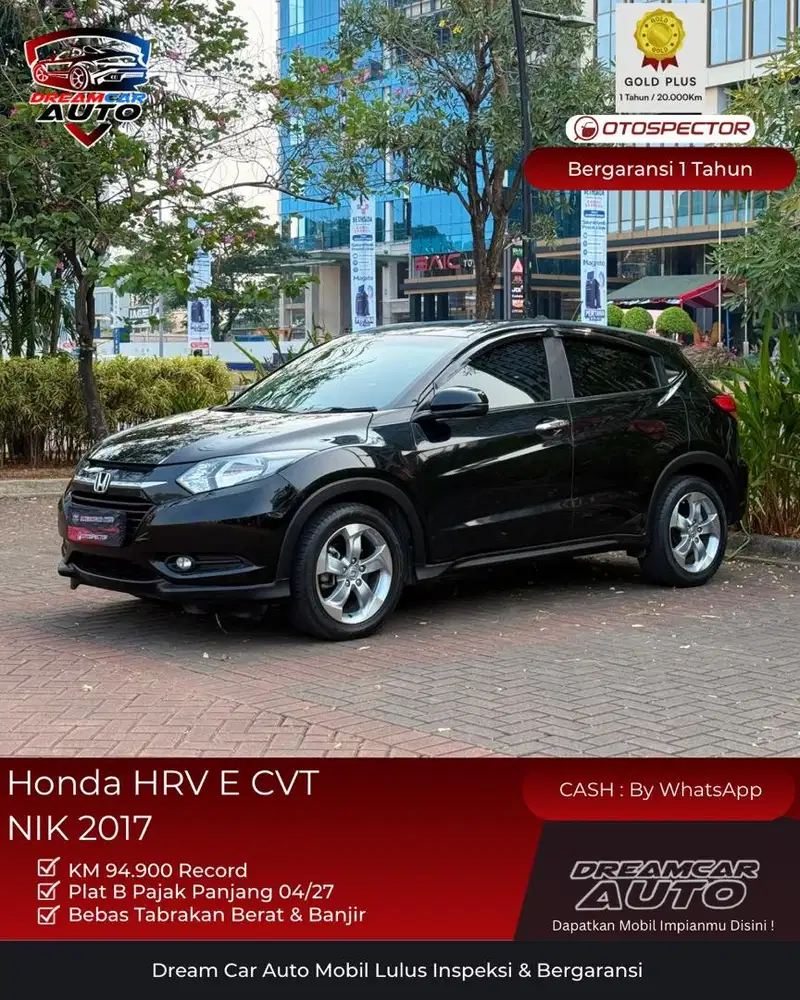 [ KM 94rb ] Honda HRV HR-V E CVT 2017 Hitam Non SE Prestige RS  Matic
