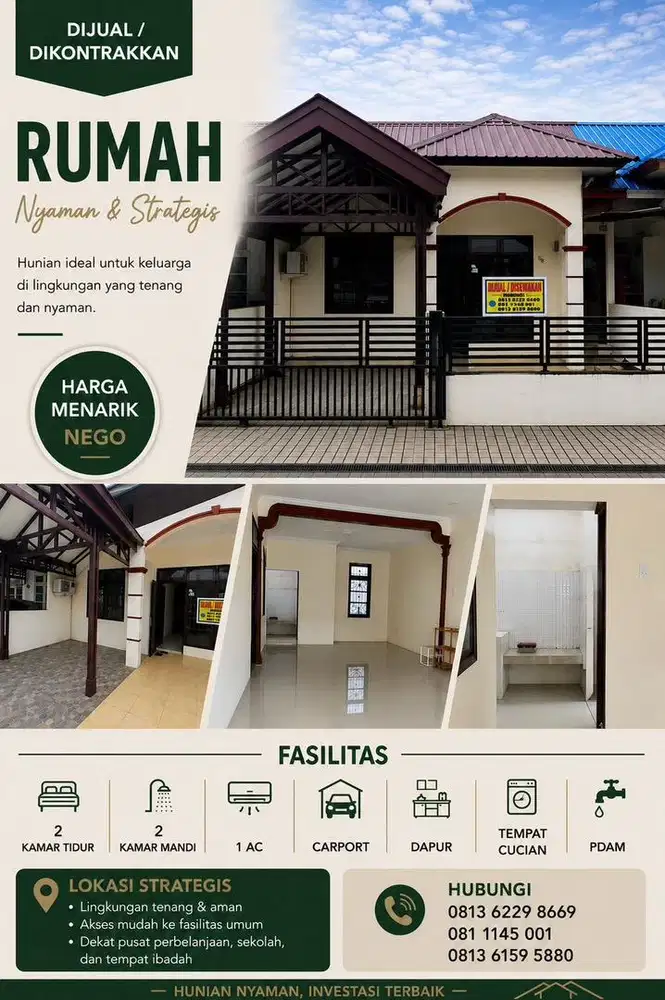 Rumah Dijual di Komplek Taman Alamanda Indah, Blk E/3 Medan