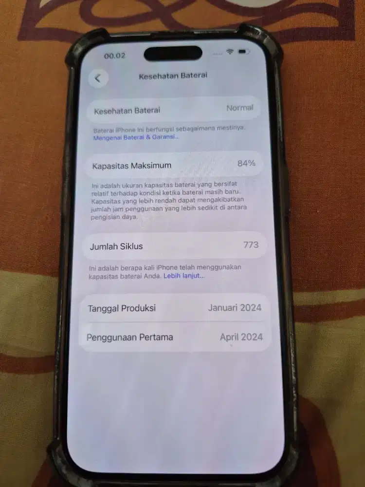 Iphone 15 Pro 128 GB Blibli + Charger Ori