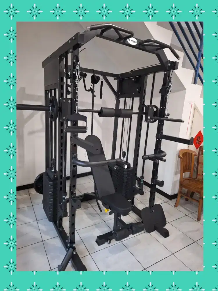 Power rack Smith Machine Fungsional Trainer