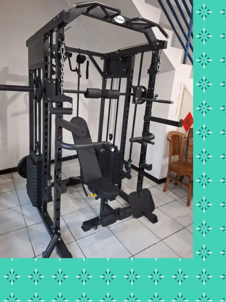 Power rack Smith Machine Fungsional Trainer