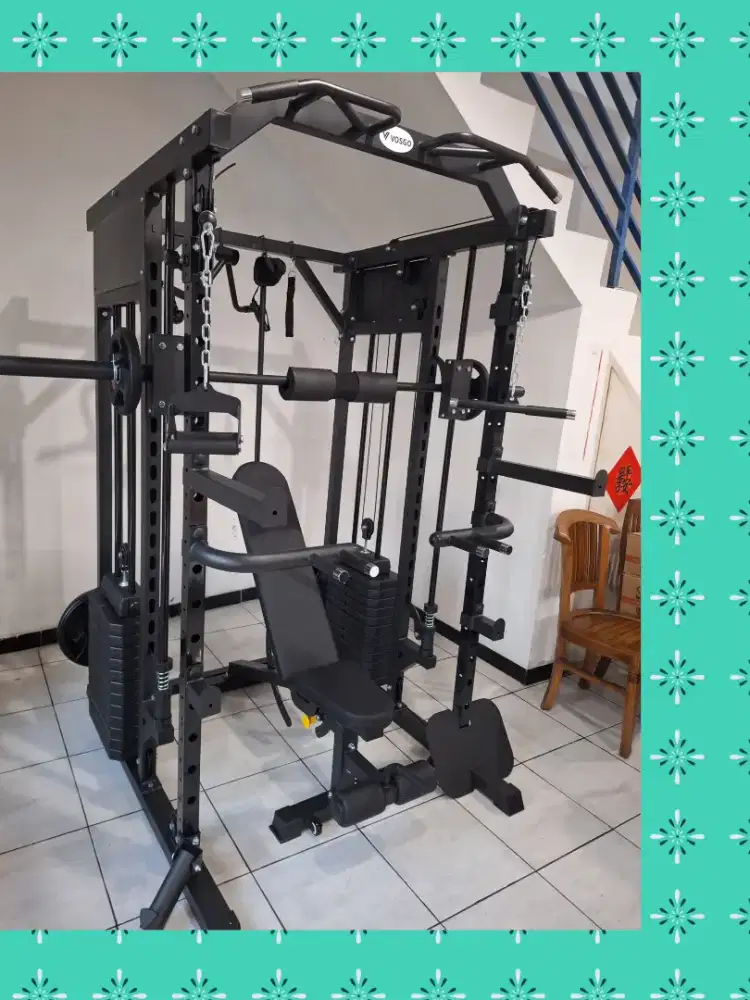 Power rack Smith Machine Fungsional Trainer