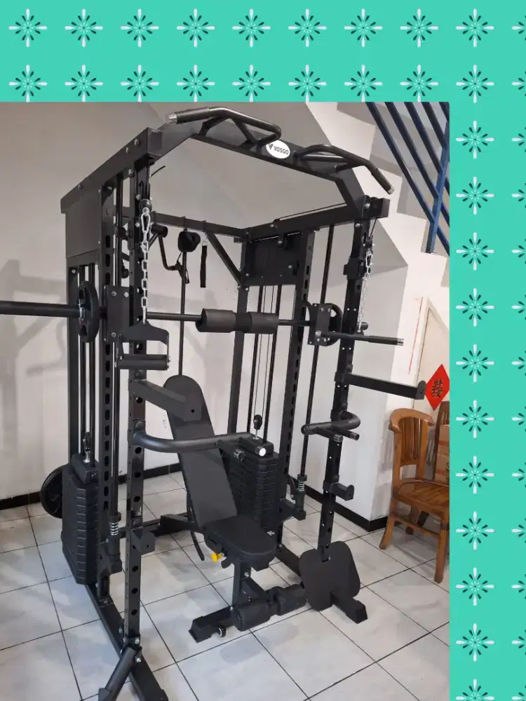 Power rack Smith Machine Fungsional Trainer