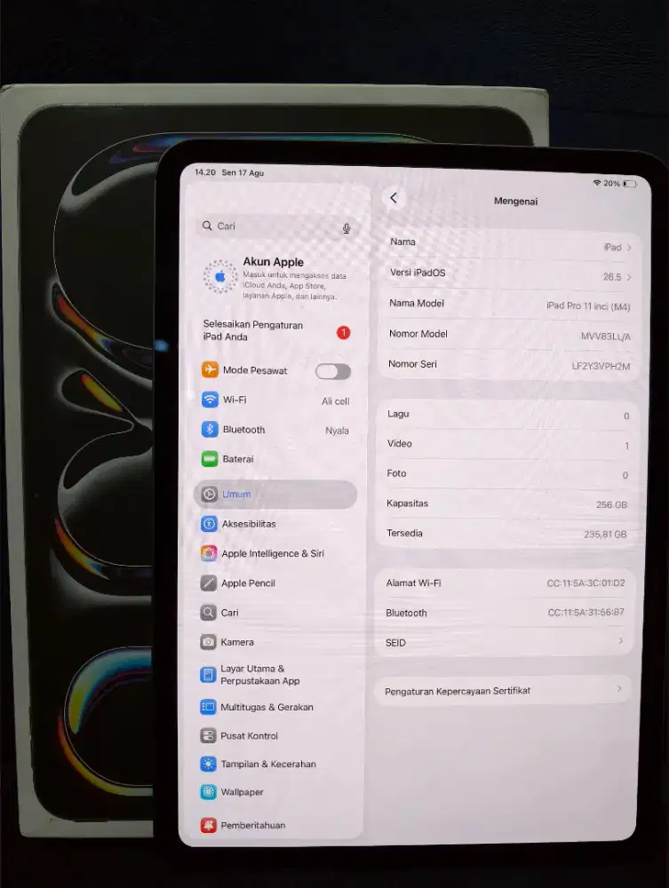 iPad Pro M4 256 11 inch wifi