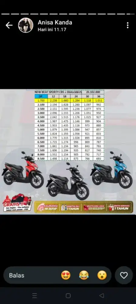 Velg ban belakang motor beat all type