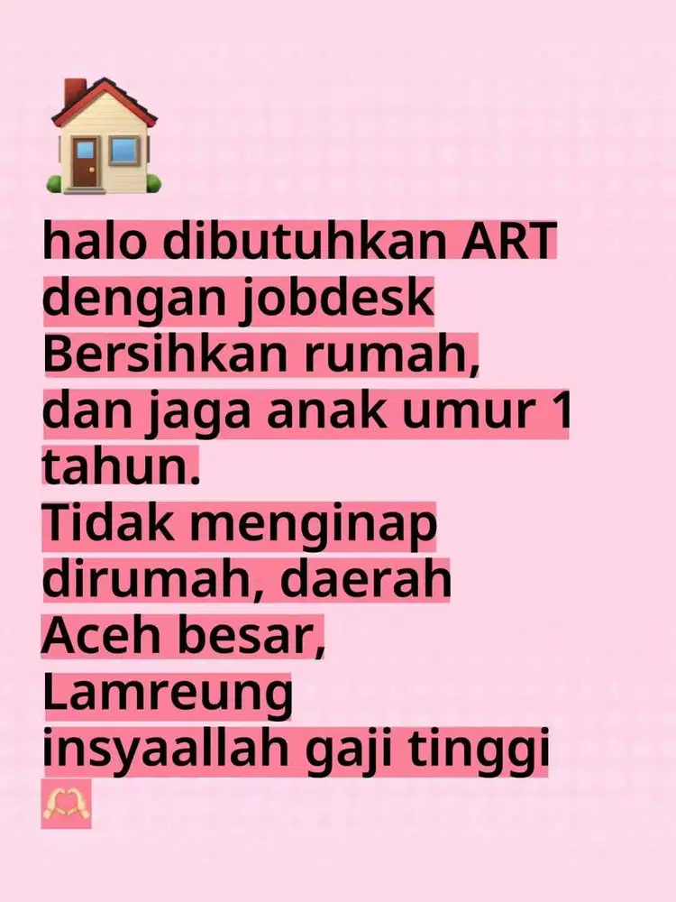 Dibutuhkan/dicari art