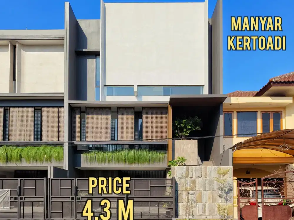 MEWAH GRESS RUMAH BARU di MANYAR KERTOADI JALAN UTAMA. DEKAT KLAMPIS, MERR, SEMOLOWARU, NGINDEN, KERTAJAYA, DHARMAHUSADA, GALAXY MALL, ITS, UNAIR,