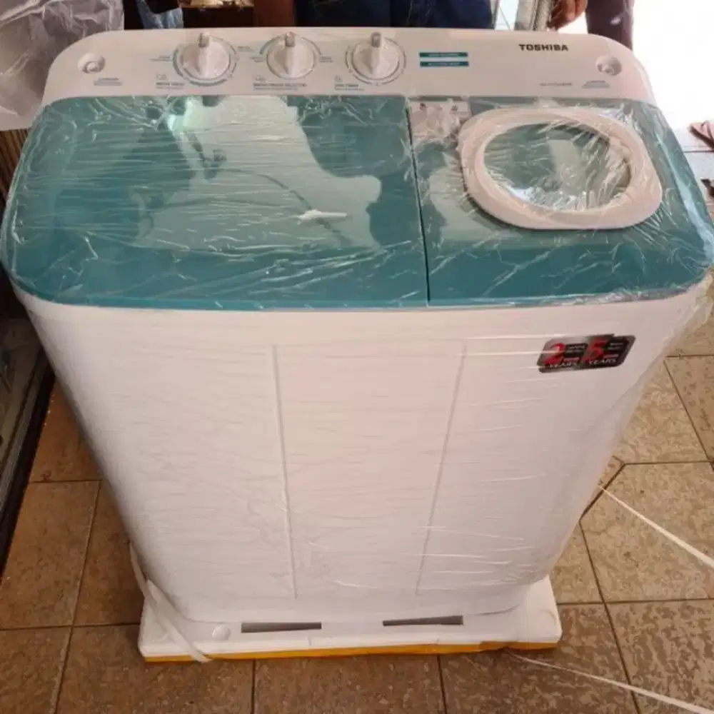 Mesin Cuci Second Toshiba 7,5KG VH-H85MN 2 Tabung - BIRU