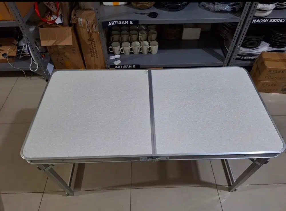 Meja Lipat Portable 120x60 cm - Kaki kuat dan kokoh