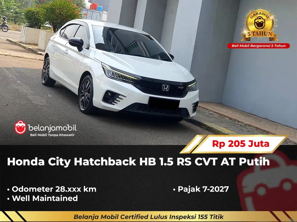 [ LOW KM 28RB ] Honda City Hatchback HB 1.5 RS CVT AT 2021/2022