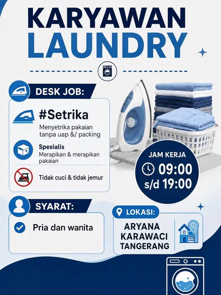 LOKER UNTUK SETRIKA BAJU