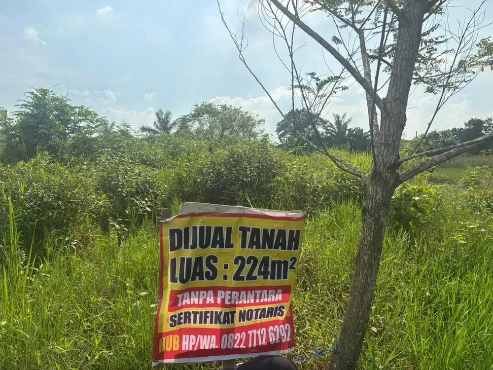 Dijual Tanah Luas 224 M2 di Jl Pelita Dusun XIII