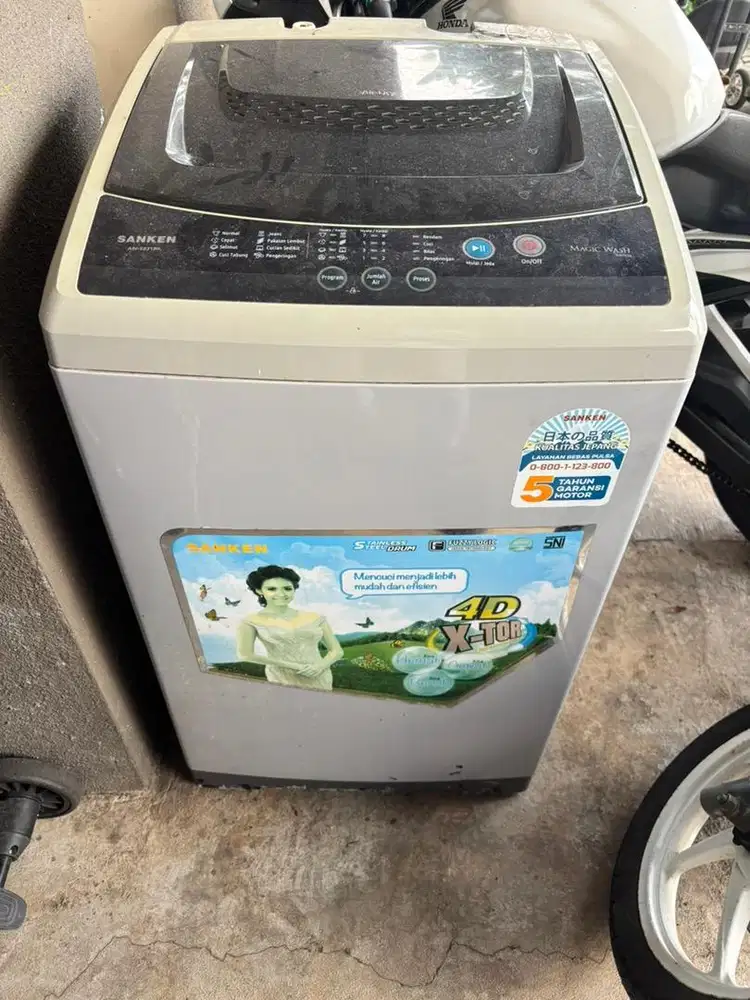 Mesin Cuci 1 Tabung Sanken Otomatis Rusak Gearbox
