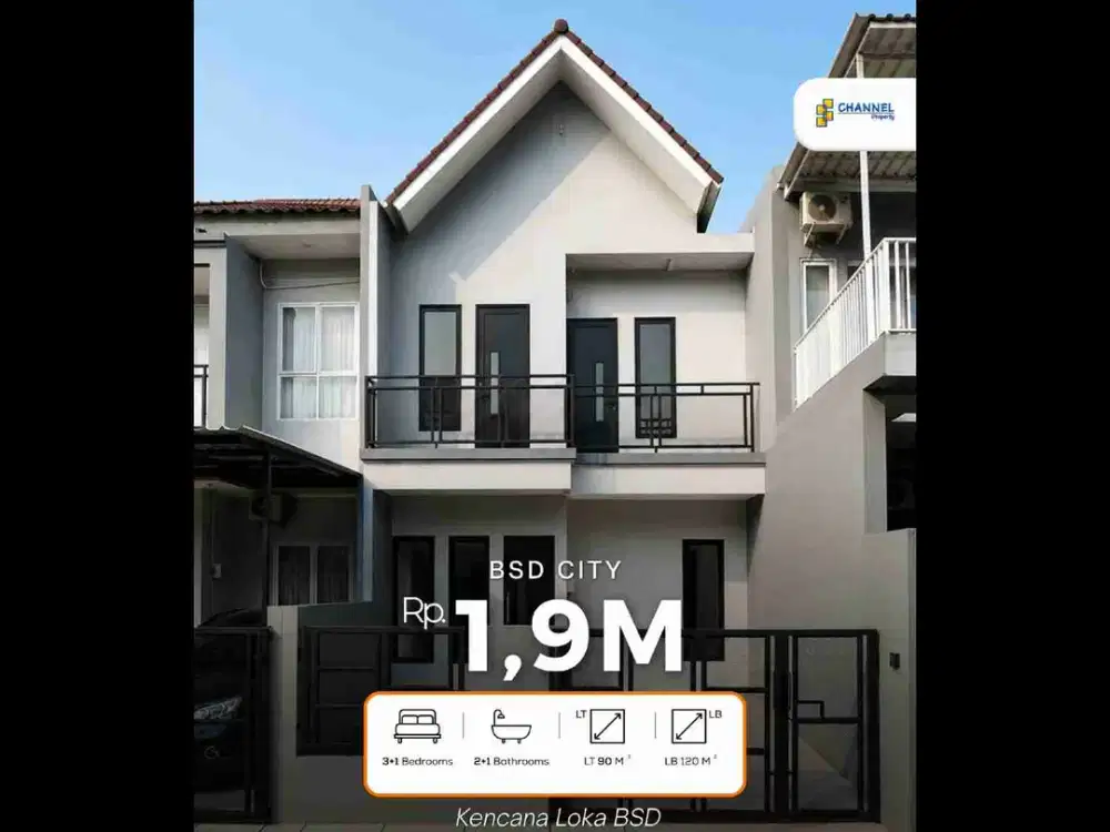 Jual Rumah SHM Siap Huni Akses Mudah Dekat Tol BSD Kencana Loka, An