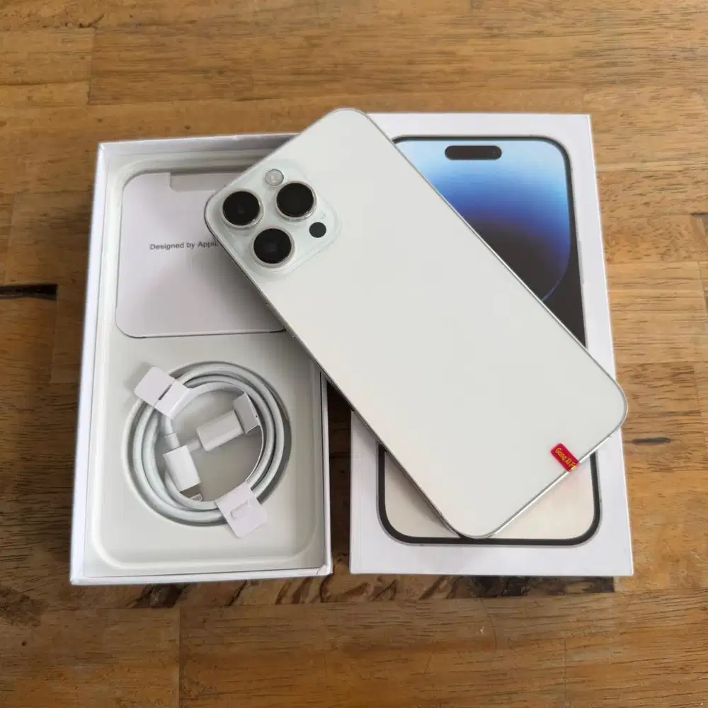iPhone 14 Pro Max 256GB White Resmi Bea Cukai Fullset Second Perfact