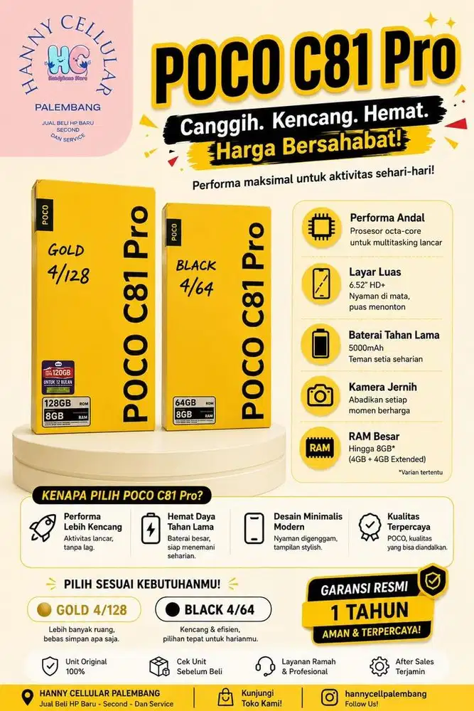 Poco C81 Pro Baru Garansi Resmi